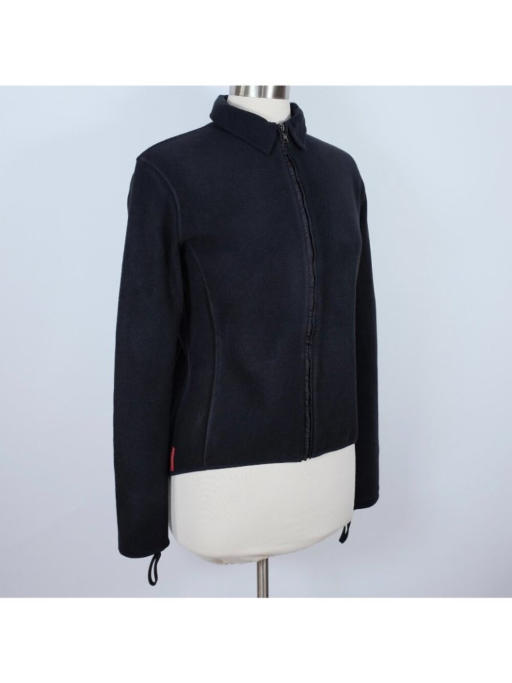 Y2K Prada Sport sz XL jacket fleece black zip front - Picture 6 of 11